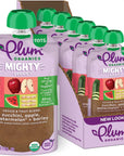 Plum Organics Mighty Veggie Blends Organic Baby Food Meals [12+ Months] Zucchini, Apple, Watermelon & Barley 4 Ounce Pouch (Pack Of 6) Packaging May Vary