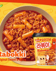 DELIEF Rabokki Sweet and Spicy Flavor 165g Pack of 1 Korean Street food ramen noodle and toppkki race cake combined in 1  Quick and Easy meal