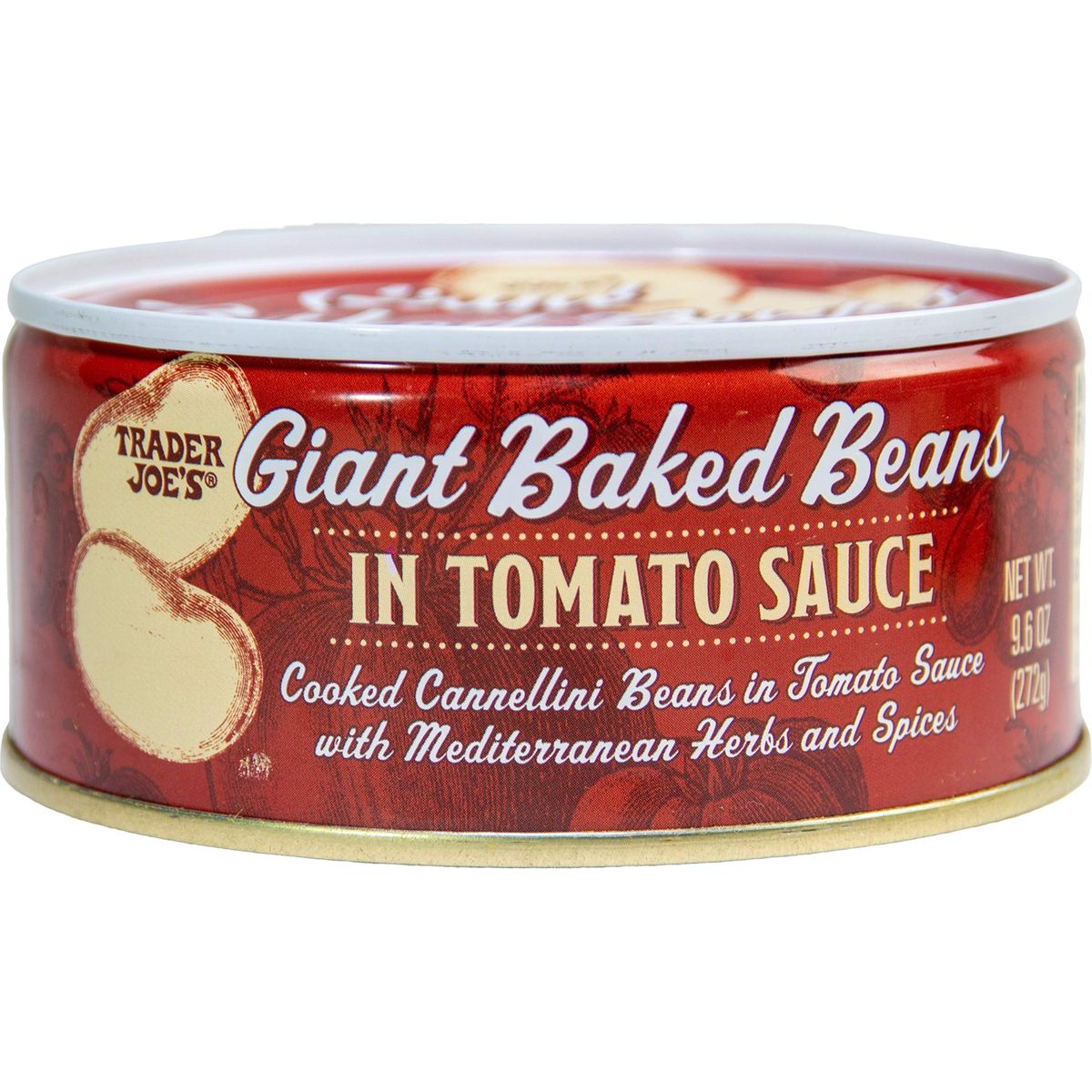 Trader Joes Baked Beans Giant Cooked Cannellini Beans in Tomato Sauce with Mediterranean Herbs and Spices 2 Cans