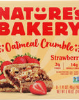 Natures Bakery Strawberry Oatmeal Crumble Bars 6 Count Vegan Non GMO 846 Ounces Pack Of 6