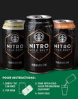 Starbucks Nitro Cold Brew Coffee Black Unsweetened 96 fl oz Cans 8 Pack Iced Coffee Cold Brew Coffee Coffee Drink