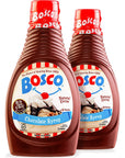 Bosco Chocolate Syrup 15oz 2 Pack  Fat Free Gluten Free Made with Natural Cocoa