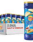 Lay's Stax Potato Crisps, Salt & Vinegar, 5.5 Ounce (Pack of 11)