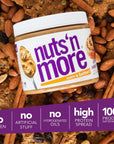 Nuts ‘N More Cinnamon Raisin Almond Butter Spread, All Natural Keto Snack, Low Carb, Low Sugar, Gluten Free, Non-GMO, High Protein Flavored Nut Butter (15oz Jar)