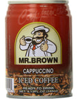 Mr Brown Iced Coffee Cappuccino 812 Fl Oz Pack of 24