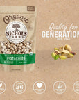 Nichols Farms California Pistachios Roasted Salted Organic With Sea Salt 32Ounce Bag