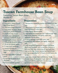 salt sisters Tuscan Bean Soup Unique Dried Bean Blend with Tuscan Farmhouse Seasoning GMO Free MSG Free Resealable Pouch 85 oz