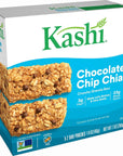 Kashi Crunchy Granola Bars, Fiber Bars, Vegan Snacks, Chocolate Chip Chia, 7oz Box (10 Bars)