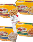 Packaged Meals Variety pack of 4 Velveeta Bowls Bundle with Snack Fun Shopping Pad 4 Protein Packed MRE Meals Ready to Eat Microwaveable Prepared Meals