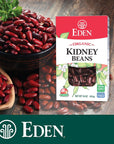 Eden Organic Dark Red Kidney Beans Dry USA Grown Non GMO 16 oz Box