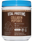 Vital Proteins Chocolate Collagen Powder Supplement (Type I, III) for Skin Hair Nail Joint - Hydrolyzed Collagen - Dairy and Gluten Free - 27g per Serving - Chocolate Flavor, 26.8 oz Canister