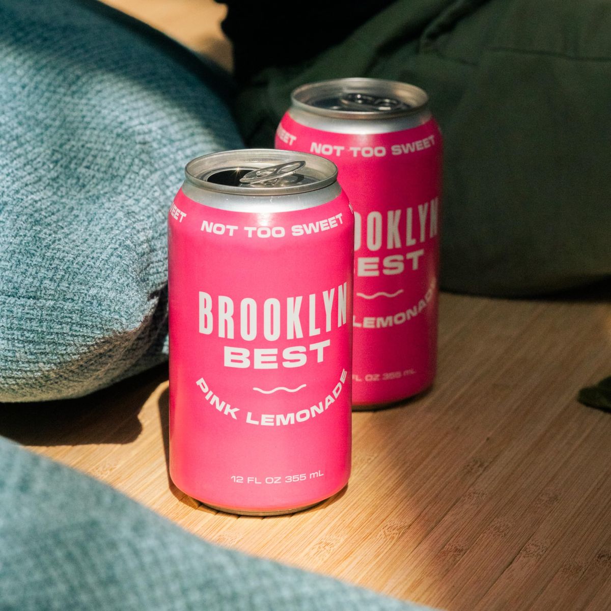 Brooklyn Best Low Sugar Pink Lemonade  12 oz Cans 12Pack  70 Calories  Organic Cane Sugar Lemon  Grape Juice  No Artificial Sweeteners or Ingredients  Refreshing  Not Too Sweet Beverage