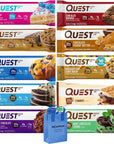 NOSH PACK Quest Protein Bars Variety Pack 10 Pack Bulk Nutrition Breakfast Bar Low Carb Gluten Free Keto Snack with Nosh Pack Bag