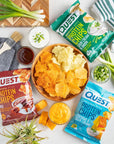 Quest Nutrition Protein Chips Variety Pack, (BBQ, Cheddar & Sour Cream, Sour Cream & Onion), High Protein, Low Carb, 1.1 Ounce (Pack of 12)