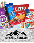 Snack Mountain Care Package Variety Treat Box Gift Basket Food Gifts for Office Teens Ultimate Treat Box for Adults  Kids Variety Pack Candy Gift Basket Movie Night Bundle Gift Set College Guys Girls