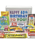 RETRO CANDY YUM Happy 40th Birthday to You for 40 Year Old Man or Woman  Classic Nostalgic Candy Assortment Gift Box Jr