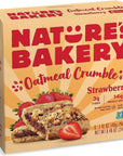 Nature's Bakery Oatmeal Crumble Strawberry Bars, 1.41 Oz, 6 Ct