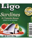 Ligo Sardine Bundle 3 Cans Sardines in Tomato Sauce 3 Cans Sardines in Tomato Sauce with Chili Added Pack of 6 Cans