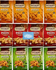 Snyders of Hanover Pretzel Pieces Variety 12 Pack bundled by SUPERDEALS 4 Cheddar Cheese 4 Honey Mustard and Onion 4 Jalapeno Pretzels 225 oz each bag total 27 Ounces with mystery gift in every order