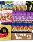 Nut Box Care Package 25 Piece Nuts Trail Mix Variety Pack for College Kids Adults Military Boyfriend Girlfriend Office Birthdays  This Healthy Snack Box Includes a Variety of Mixed Nuts Cashews Pistachios Almonds Peanuts Trail Mix