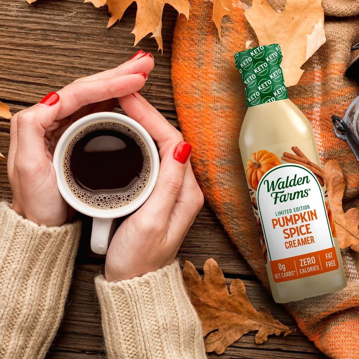 Walden Farms Limited Edition Pumpkin Spice Creamer 12 oz Bottle 2 Pack  Vegan Paleo  Keto Friendly NonDairy Milk Substitute 0g Net Carbs  For Coffee Tea Smoothies Shakes Desserts and More