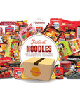 FUDOBOX Asian Instant Ramen Noodles Variety Pack with Cookies  Chopsticks  Mama Hao Acecook  Student Care Package  Spicy Noodles Challenge  15 Pack Assorted