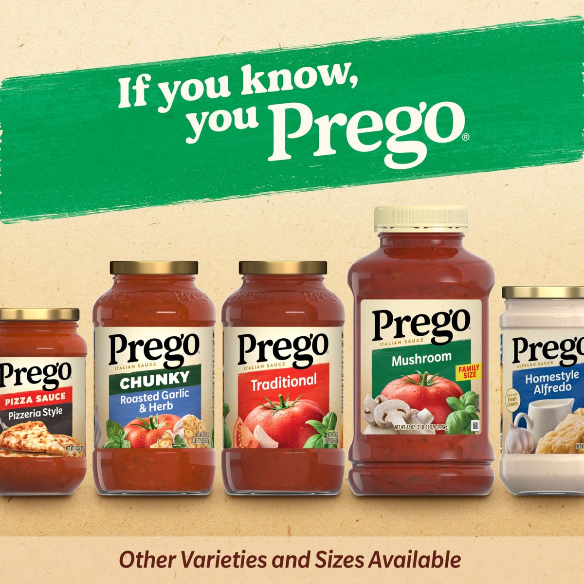 Prego Chunky Mushroom and Green Pepper Pasta Sauce 2375 Oz Jar Case of 6