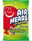 Airheads Candy Xtremes Sourfuls Bag Rainbow Berry Non Melting Bulk Party Bag 6 oz Pack of 12