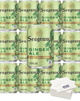 Seagrams Ginger Ale Mini Cans Pack of 10 with Bay Area Marketplace Napkins