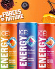 Sparkling Ice ENERGY Maximum Mango Sparkling Water Energy drinks with Vitamins  Electrolytes Zero Sugar 12 fl oz Cans Pack of 12