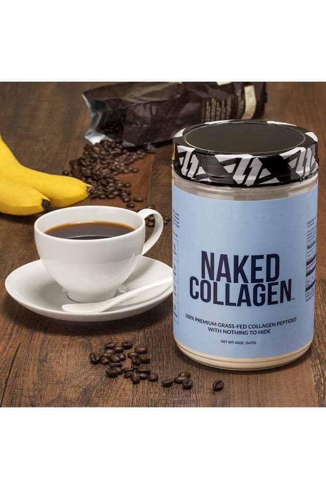 NAKED nutrition Naked Collagen - Collagen Peptides Protein Powder, 60 Servings Pasture-Raised, Grass-Fed Hydrolyzed Collagen Supplement | Paleo Friendly, Non-GMO, Keto, Gluten Free | Unflavored 20Oz