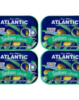 ATLANTIC  Wild Caught Sardines Keto  Paleo Friendly Total 148oz Four Cans Olive Oil