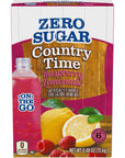 Country Time SugarFree Raspberry Lemonade Drink Mix 6 OntheGo Packets