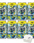 Brisk Iced Tea Pack of 8 12 Oz Cans with Bay Area Marketplace Napkins Lemon