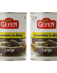 Gefen Large Pickled Cucumber in Brine 19oz 2 Pack