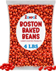 Boston Baked Beans Candy Coated Peanuts 4 Lbs Bulk Peanut Candy Old Fashioned Classic Candy Covered Toasted Peanuts Original Red Retro Hard Candy for Office Candy Dish Candy Buffet