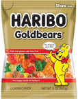 Haribo Goldbears Gummi Candy, 5 oz Bags (Pack of 12)