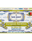 Santo Amaro  Authentic European Sardines in Olive Oil HandPacked Canned Sardines from Portugal Wild Caught Sardines in Virgin Olive Oil Lightly Smoked 20g Protein Keto Paleo Dash Pack of 12