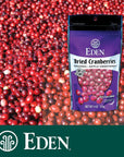 Eden Organic Dried Cranberries Sweetened with Apple Juice 4 oz