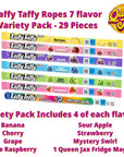 Laffy Taffy Ropes Variety Pack  28 pack 4 of Each Flavor  All 7 Flavor Individually Wrapped Candy Assortment  Banana Laffy Taffy Blue Raspberry Laffy Taffy Cherry Laffy Taffy Grape Laffy