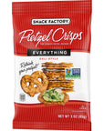 Snack Factory Pretzel Crisps, Everything, 3 Oz (Pack of 8)