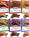 Nonnis Italian Biscotti Variety Pack  6 Assorted Flavors  Snack for Valentines Cookies  Biscotti Cookie Variety Pack  Italian Cookie Assortment  Biscotti Individually Wrapped Cookies  Kosher