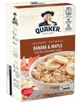 Quaker Instant Oatmeal Breakfast Cereal, Banana and Maple, Eight 1.51 Ounce Packets, Net. Wt. 12.1 Ounce