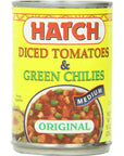 Hatch Tomatoes Diced with Green Chilies Medium 10Ounce Pack of 12