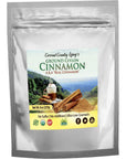 Coconut Country Living's organic Ground Ceylon Cinnamon 8 oz - True Raw Powdered Cinnamon Bark from Sri Lanka - Premium Grade Mild, Naturally Sweet Spice for Health & Food - Complimentary eBook