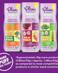 Plum Organics Mighty Puffs Snack For Babies - Carrot & Broccoli Flavor - (Pack of 6) 1.85 oz - Ancient Grain & Chickpea Snacks