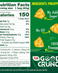 Dole Good Crunch Pineapple Dried Fruit Bites Gluten Free  Vegan Snack 14oz Bags Pack of 6