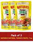 Naturas Natural Tomato Paste 71oz Pouch Pack of 3