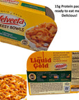 Packaged Meals Variety pack of 4 Velveeta Bowls Bundle with Snack Fun Shopping Pad 4 Protein Packed MRE Meals Ready to Eat Microwaveable Prepared Meals