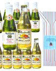 Martinellis Sparkling Variety Juice Pack with Sophley Jumbo Straws  12Pack  6 ct Sparkling Cider 84 fl oz 6 ct Sparkling Apple Juice 10 fl oz and Sophley individually wrapped straws jumbo 24ct